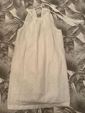 GAP cotton/linen dress with halter tie in back